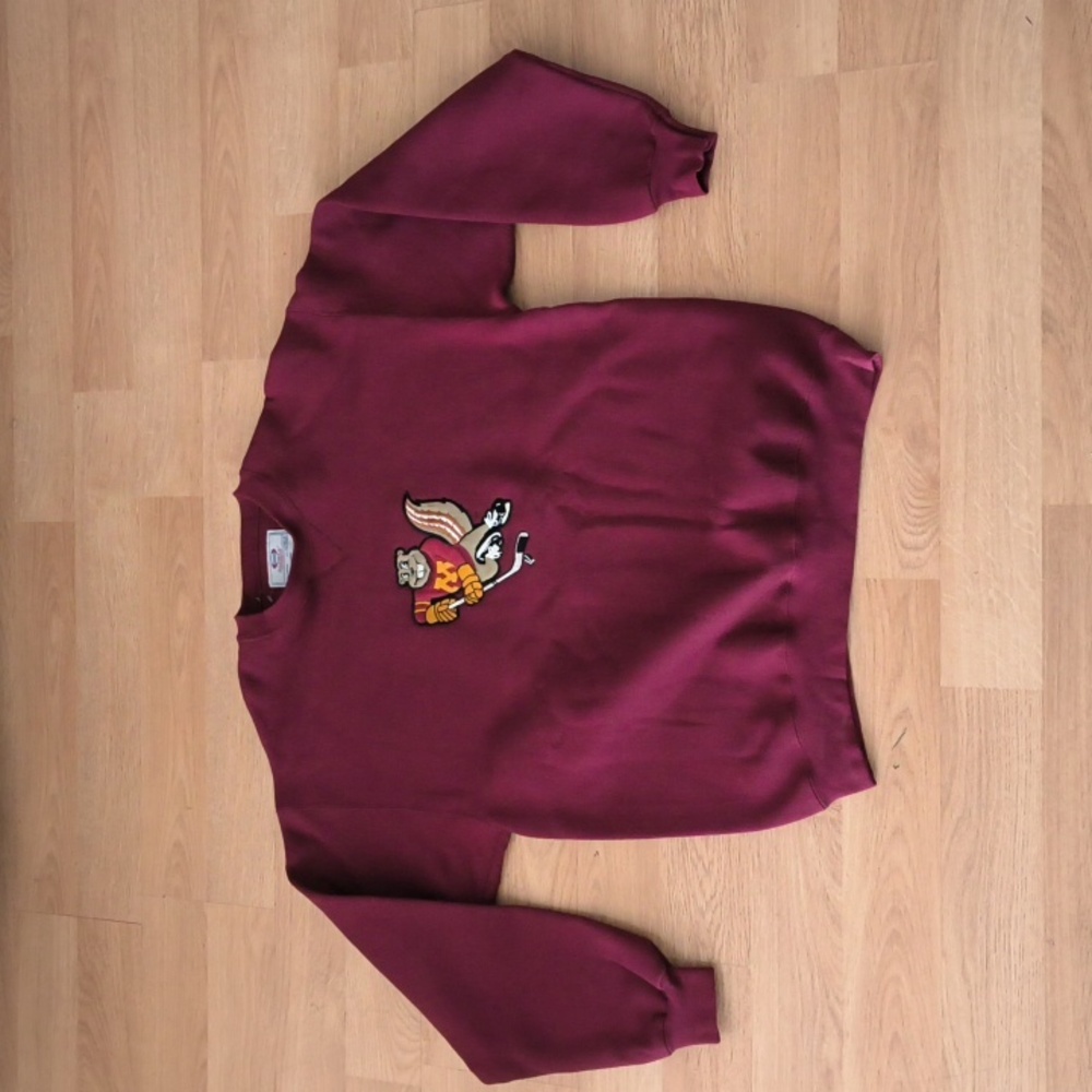 Vtg Olympus Minnesota Golden Gophers Hockey Long Sleeve Crewneck Sweatshirt L